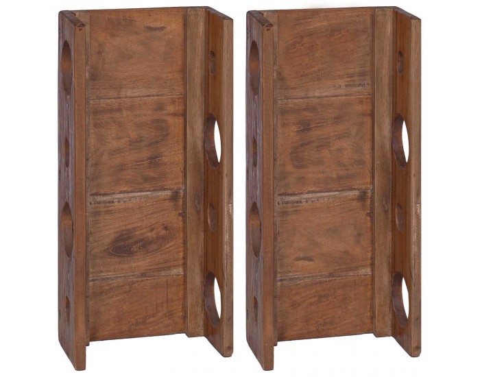 Sonata H Стелаж Кафяво 24 х 13 х 54 см Масивно махагоново дърво