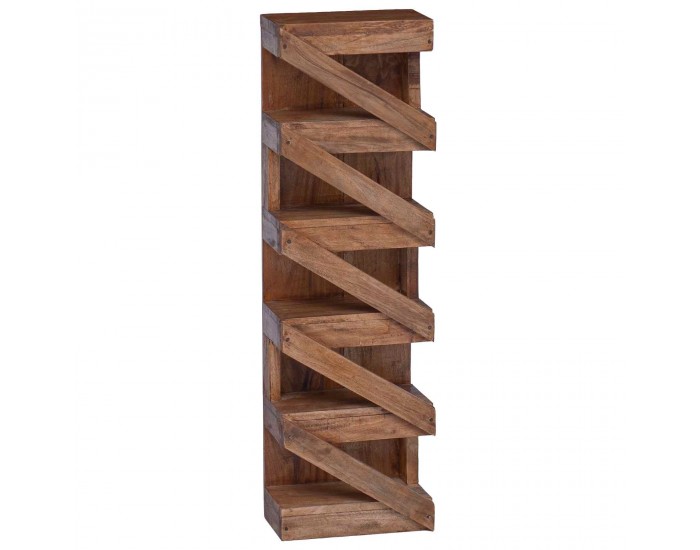 Sonata H Стелаж Кафяво 24 x 14 x 80 см Масивно махагоново дърво