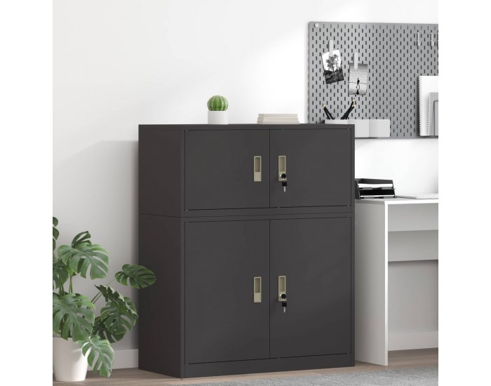 Sonata H Шкаф за съхранение Черен 90 x 40 x 40 см Стомана
