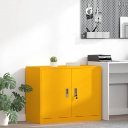 Sonata H Шкаф за съхранение Горчично жълто 90 x 40 x 70 cm Стомана - Шкафове, Витрини, Модулни секции