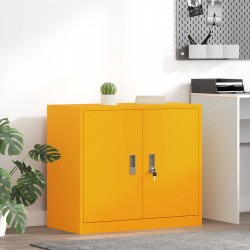Sonata H Шкаф за съхранение Горчично жълто 80 x 40 x 70 см Стомана - Шкафове, Витрини, Модулни секции