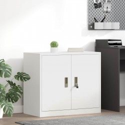 Sonata H Шкаф за съхранение Бял 80 x 40 x 70 см Стомана - Шкафове, Витрини, Модулни секции