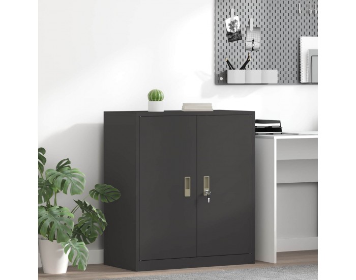 Sonata H Шкаф за съхранение Черен 80 х 40 х 90 см Стомана