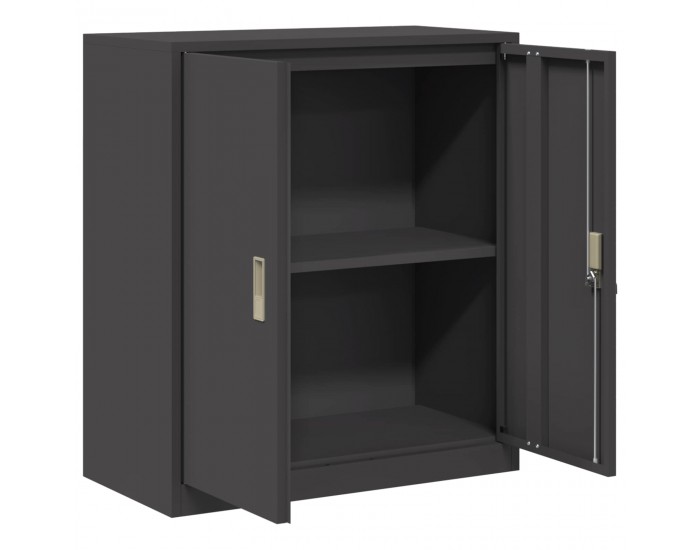 Sonata H Шкаф за съхранение Черен 80 х 40 х 90 см Стомана