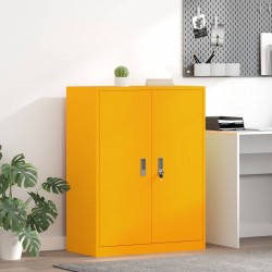 Sonata H Шкаф за съхранение Горчично жълто 80 x 40 x 105 см Стомана - Шкафове, Витрини, Модулни секции