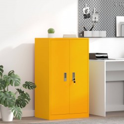 Sonata H Шкаф за съхранение Горчично жълто 60 x 40 x 105 см Стомана - Шкафове, Витрини, Модулни секции