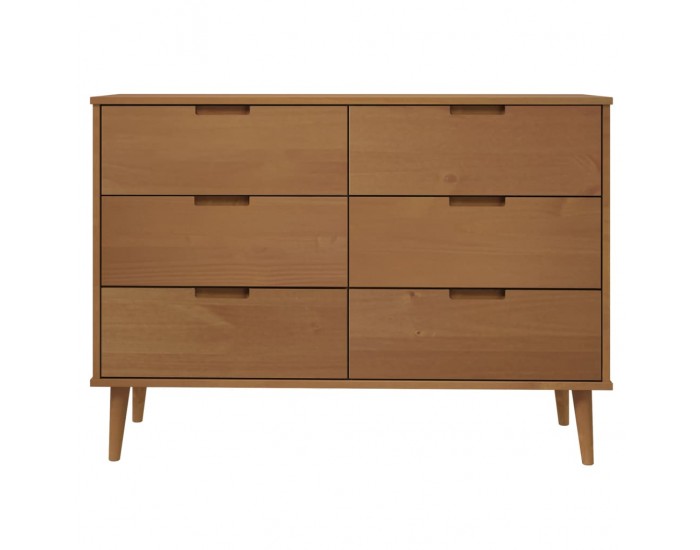 Sonata H Шкаф с чекмеджета MOLDE, кафяв, 113x40x80 см, бор масив