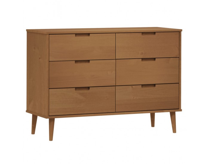 Sonata H Шкаф с чекмеджета MOLDE, кафяв, 113x40x80 см, бор масив