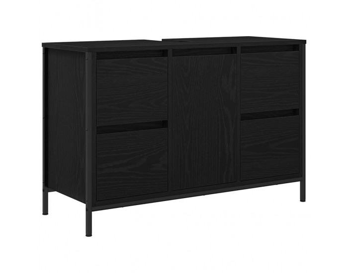 Sonata H Комплект мебели за баня с рафт 2 pcs Черен дъб 36 x 35 x 165 см