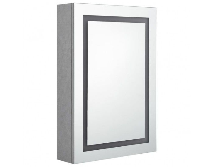 Sonata H LED шкаф с огледало за баня, бетонно сив, 50x13x70 см