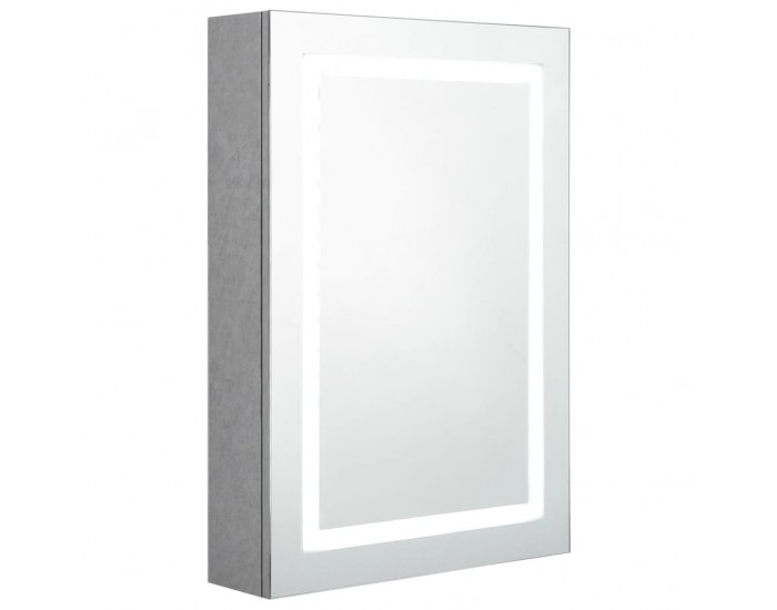 Sonata H LED шкаф с огледало за баня, бетонно сив, 50x13x70 см