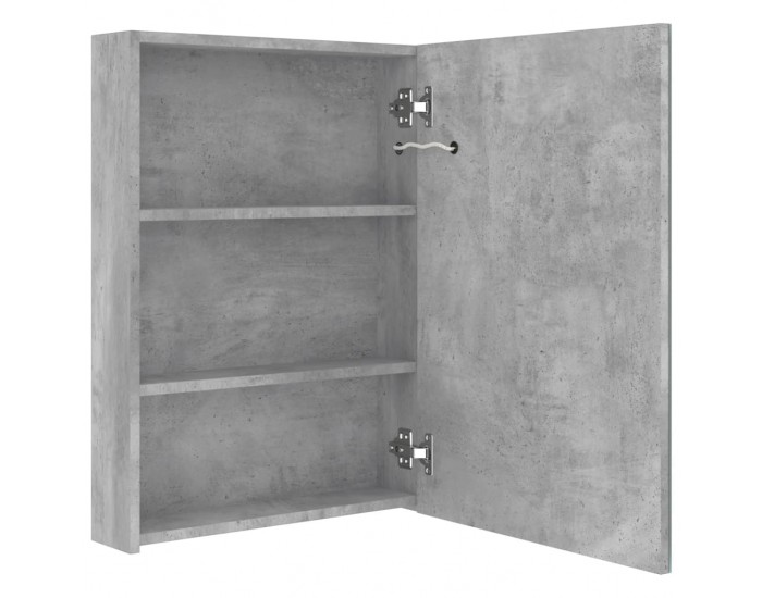 Sonata H LED шкаф с огледало за баня, бетонно сив, 50x13x70 см