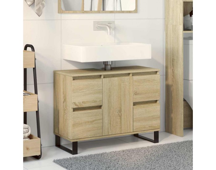 Sonata H Шкаф за баня, дъб сонома, 80x33x60 см, инженерно дърво