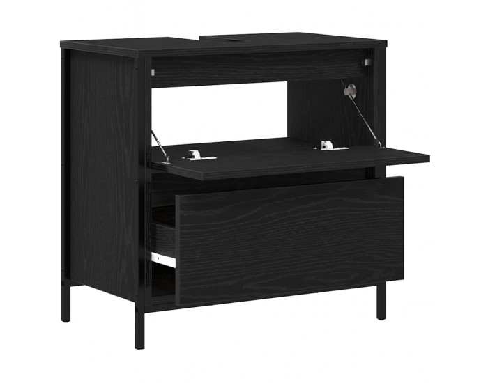 Sonata H Шкаф за баня с чекмеджета Черен дъб 60x34,5x60 cm