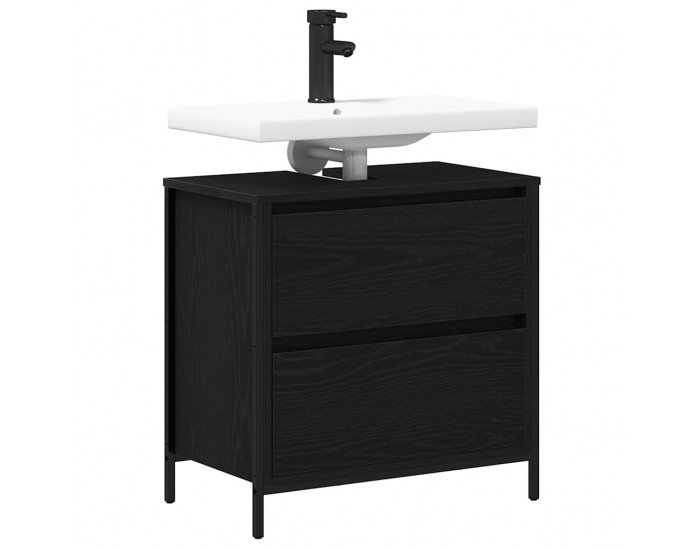 Sonata H Шкаф за баня с чекмеджета Черен дъб 60x34,5x60 cm