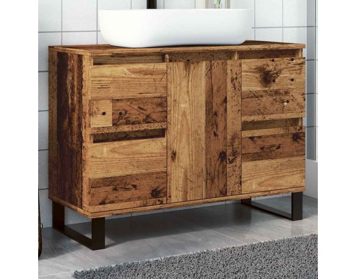 Sonata H Шкаф за мивка в банята Старо дърво 80x33x60 cm