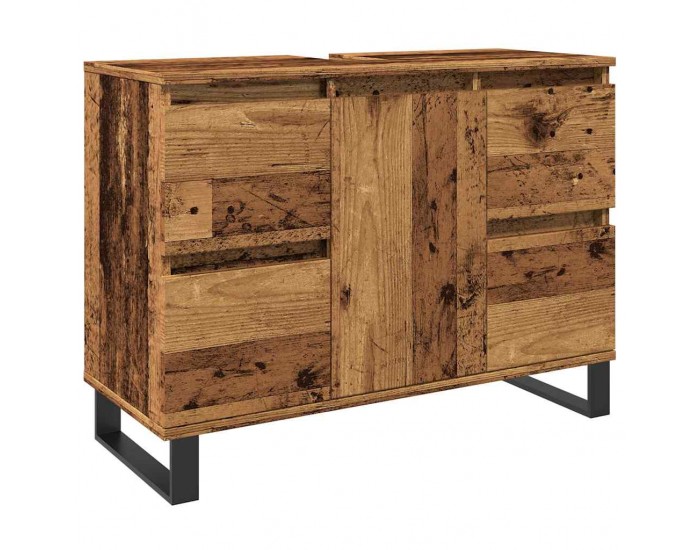 Sonata H Шкаф за мивка в банята Старо дърво 80x33x60 cm