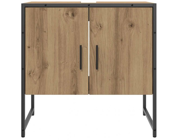 Sonata H Шкаф за мивка за баня, дъб артизан, 60x33x60см, инженерно дърво