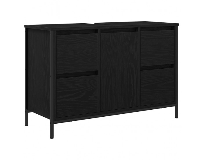 Sonata H Шкаф за мивка с чекмеджета Черен дъб 90x34,5x60 cm