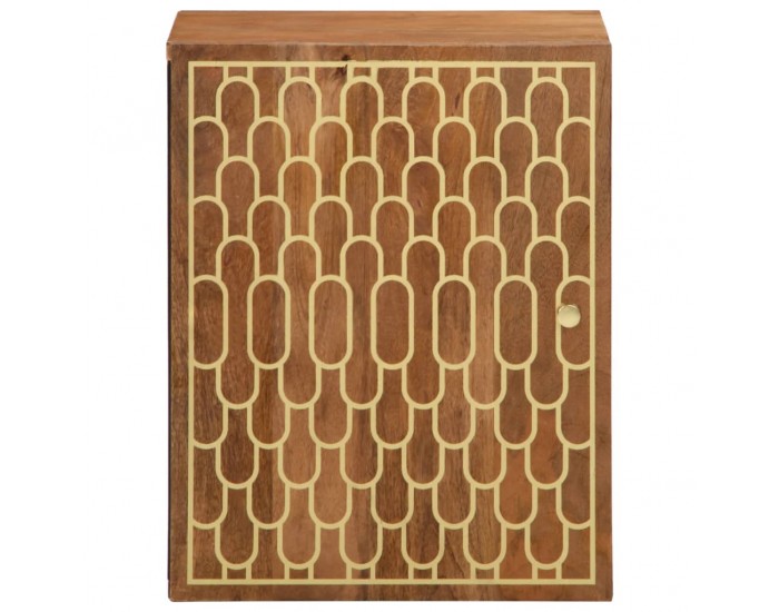 Sonata H Стенен шкаф за баня 38x33x48 см масивно мангово дърво