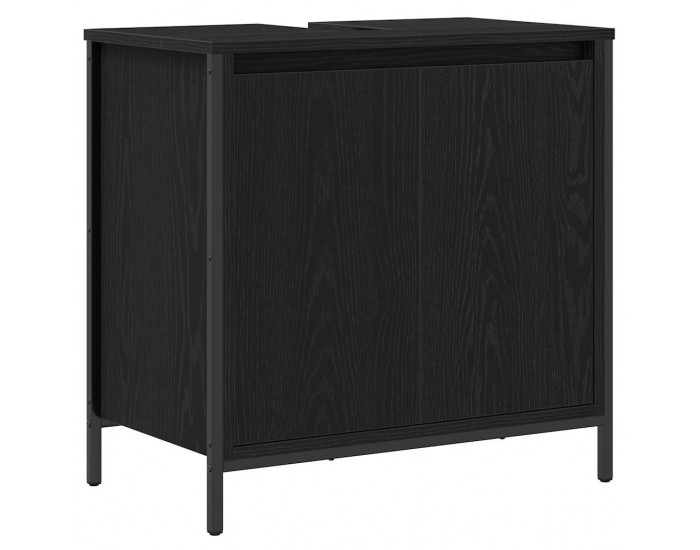 Sonata H Шкаф за мивка за баня черен 60x34,5x60 cm