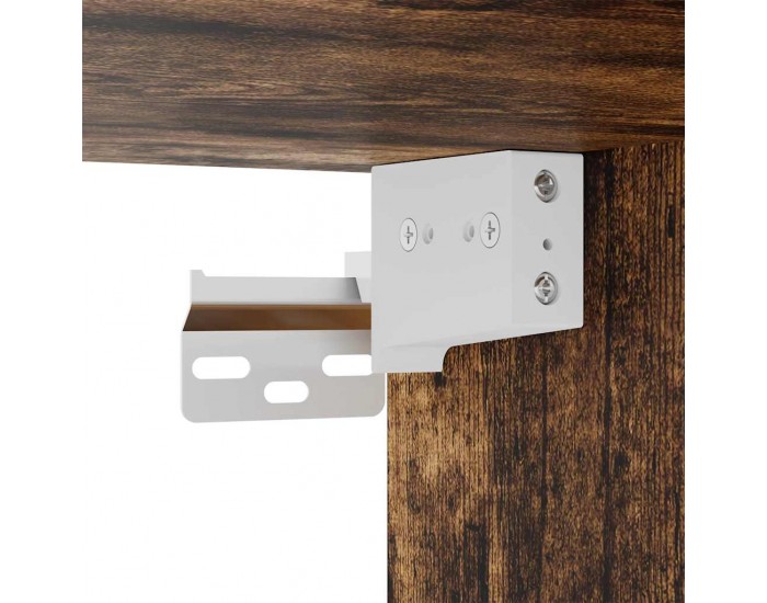 Sonata H Стенен шкаф за баня с огледало опушен дъб 60x21x60 cm