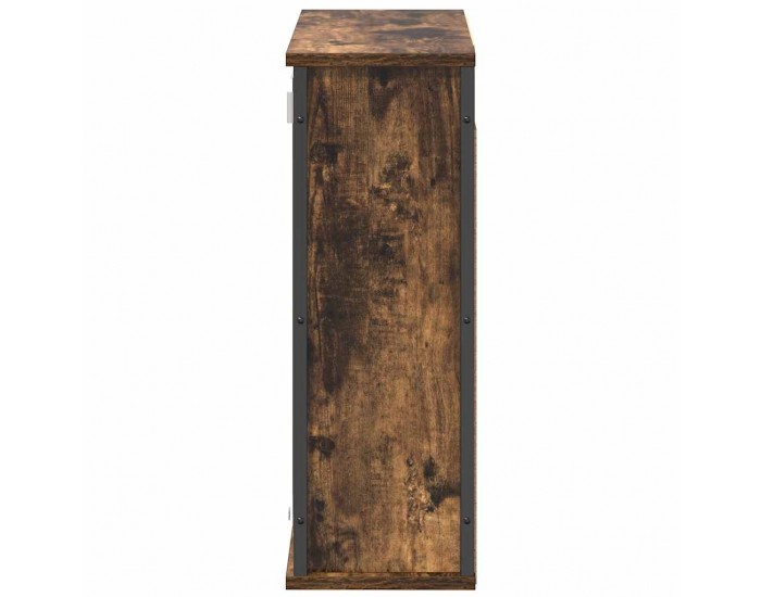 Sonata H Стенен шкаф за баня с огледало опушен дъб 60x21x60 cm