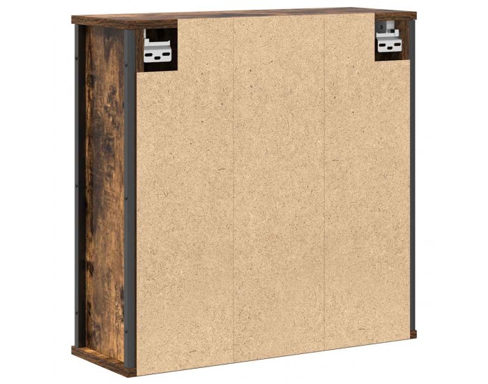 Sonata H Стенен шкаф за баня с огледало опушен дъб 60x21x60 cm