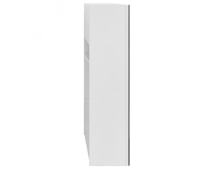 Sonata H Шкаф с огледало за баня, бял, 80x15x60 см, МДФ