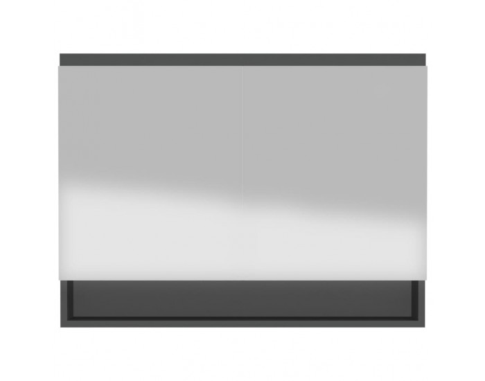 Sonata H Шкаф с огледало за баня, 80x15x60 см, МДФ, антрацит