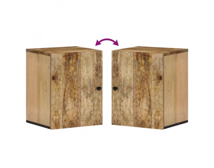 Sonata H Стенен шкаф за баня 38x33x48 см масивно мангово дърво