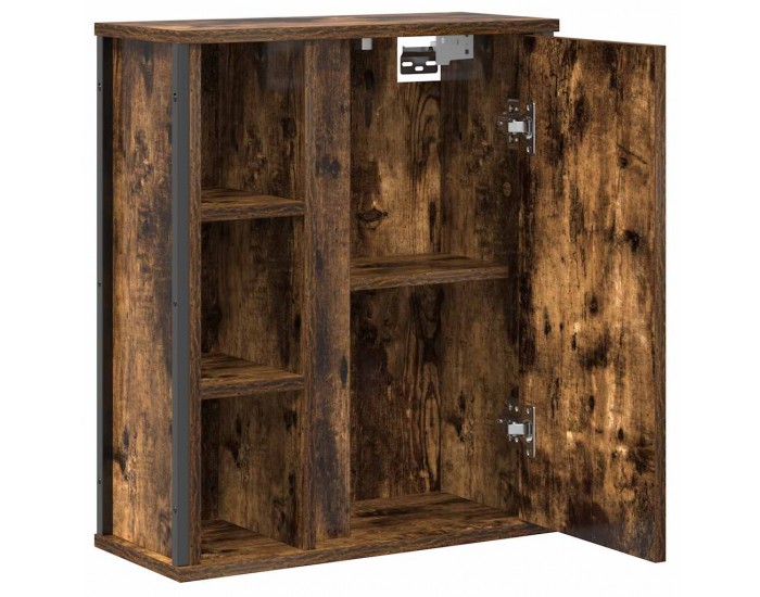 Sonata H Стенен шкаф за баня с огледало опушен дъб 50x21x60 cm