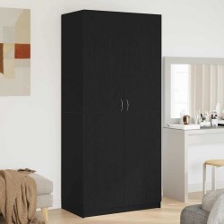 Sonata H Гардероб със съхранение Черно 90 x 52 x 200 см Инженерно дърво - Спалня