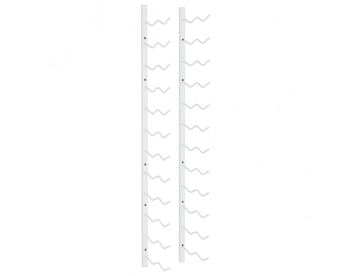 Sonata H Стойка за вино за 24 бутилки, стенен монтаж, бяла, желязо