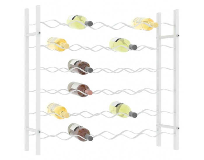 Sonata H Стойка за вино за 36 бутилки, бяла, метална