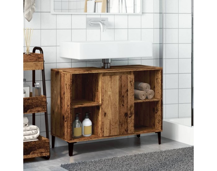 Sonata H Шкаф за мивка, старо дърво, 80x33x60 см, инженерно дърво