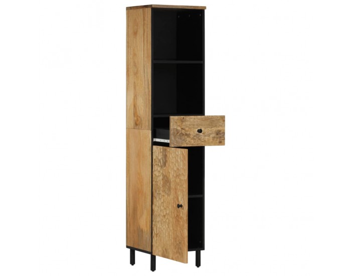 Sonata H Шкаф за баня 38x33x160 см масивно мангово дърво