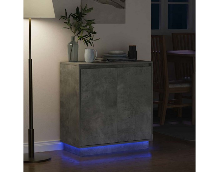 Sonata H Шкафче с рафт Циментено сиво 71 x 34.5 x 75 см Инженерно дърво