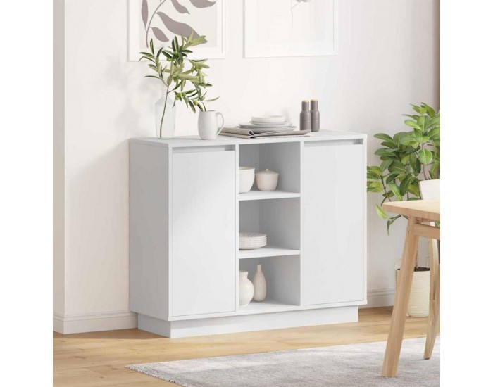 Sonata H Шкаф с рафт със съхранение Бяло 90 x 32 x 75 см Инженерно дърво