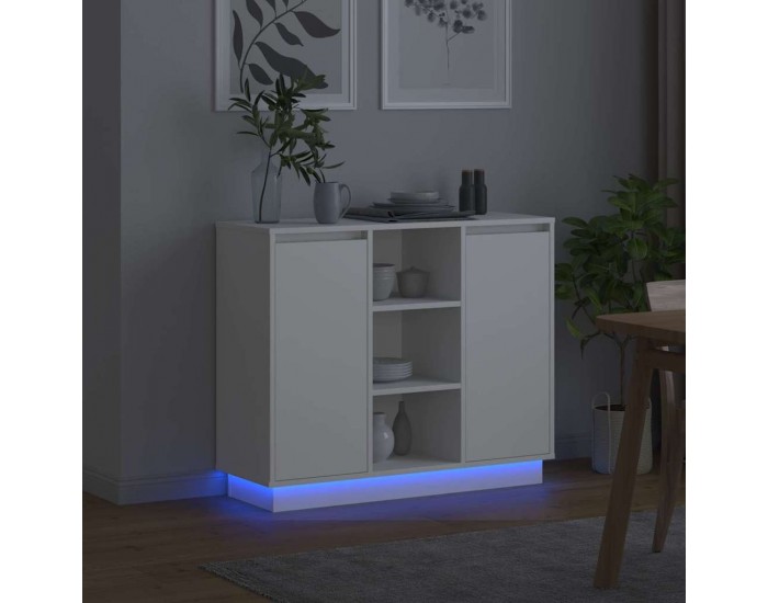 Sonata H Шкаф с рафт със съхранение Бяло 90 x 32 x 75 см Инженерно дърво