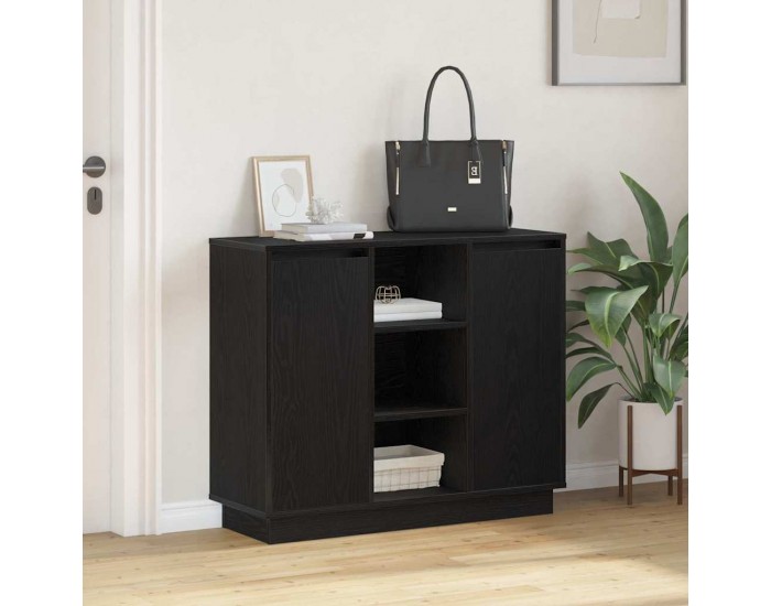 Sonata H Шкаф с рафт с врата Черния дъб 90 x 32 x 75 см Инженерно дърво