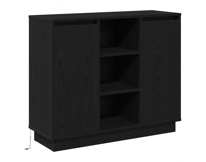 Sonata H Шкаф с рафт с врата Черния дъб 90 x 32 x 75 см Инженерно дърво