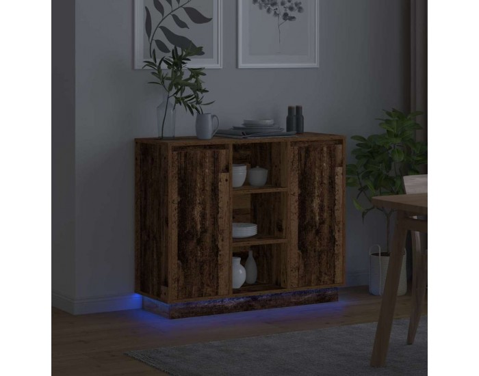 Sonata H Шкаф с рафт с врата Старо дърво 90 x 32 x 75 см Инженерно дърво