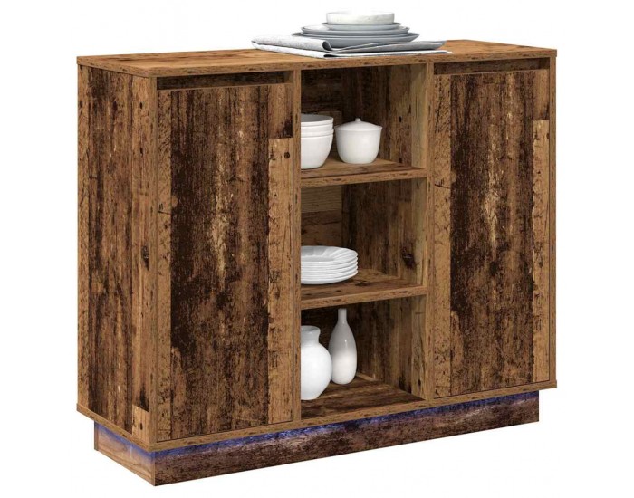 Sonata H Шкаф с рафт с врата Старо дърво 90 x 32 x 75 см Инженерно дърво