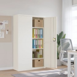 Sonata H Шкаф за папки бял 105x40x180 см стомана - Шкафове, Витрини, Модулни секции