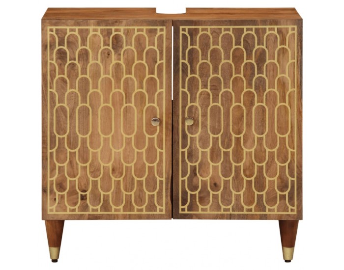 Sonata H Шкаф за баня 62x33x58 см масивно мангово дърво