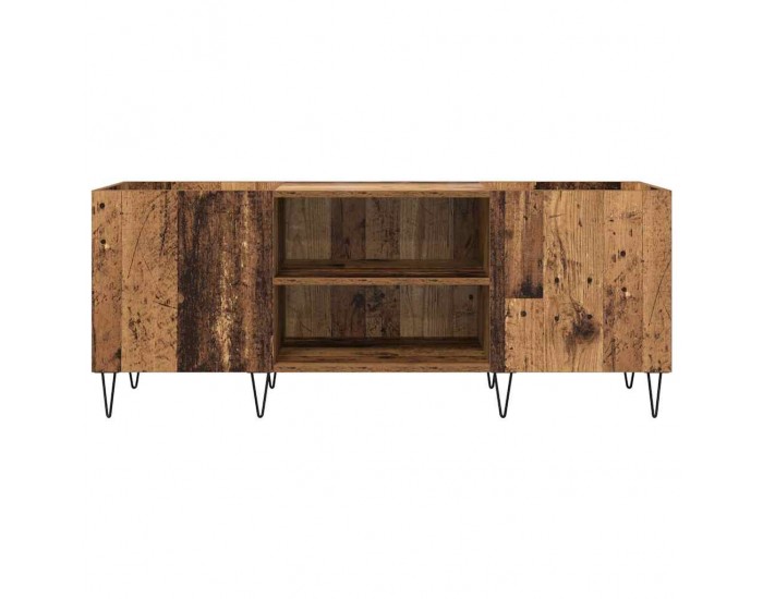Sonata H Шкаф за грамофонни плочи с рафт Старо дърво 121 x 38 x 48 cm