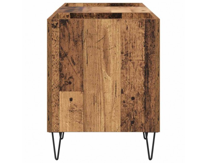 Sonata H Шкаф за грамофонни плочи с рафт Старо дърво 121 x 38 x 48 cm