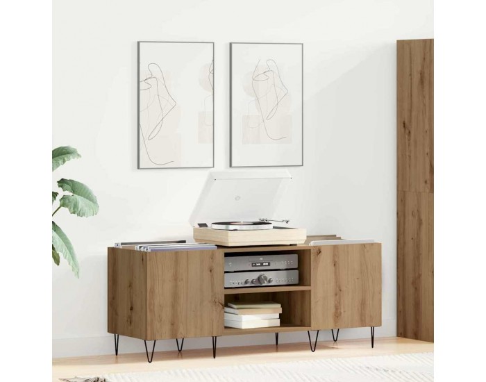 Sonata H Шкаф за грамофонни плочи с рафт с врата Дъб 121 x 38 x 48 cm