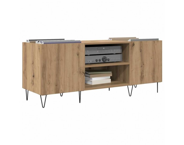 Sonata H Шкаф за грамофонни плочи с рафт с врата Дъб 121 x 38 x 48 cm